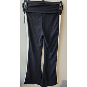 Art Class Girls Black Flare Leggings Size M 8 White Side Stripe Stretch Yoga NWT